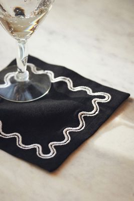 Madeline Embroidered Cocktail Napkins, Set of 4