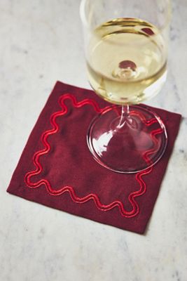 Madeline Embroidered Cocktail Napkins, Set of 4