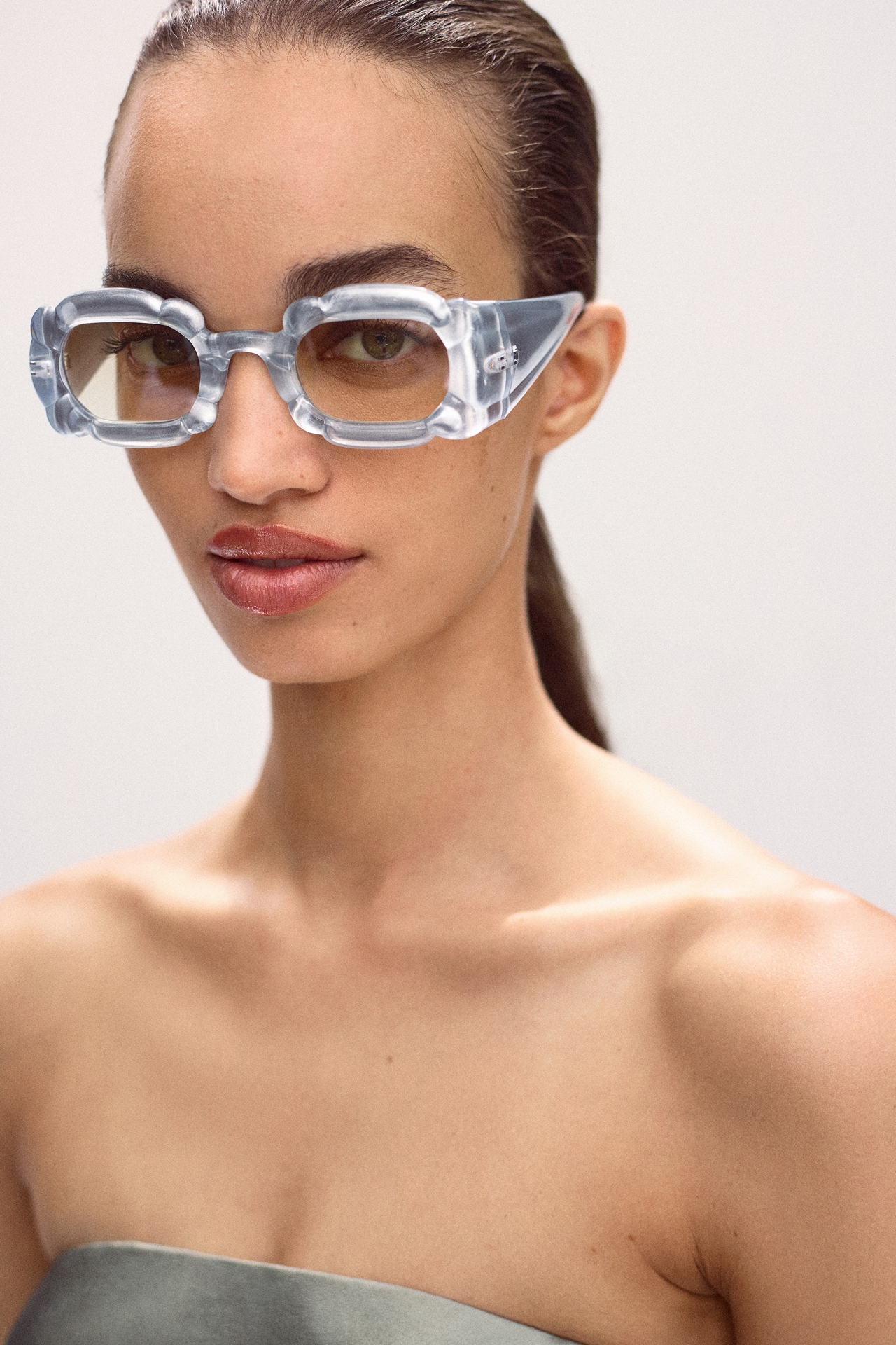 I-SEA Iridescent Captured Rectangle Sunglasses