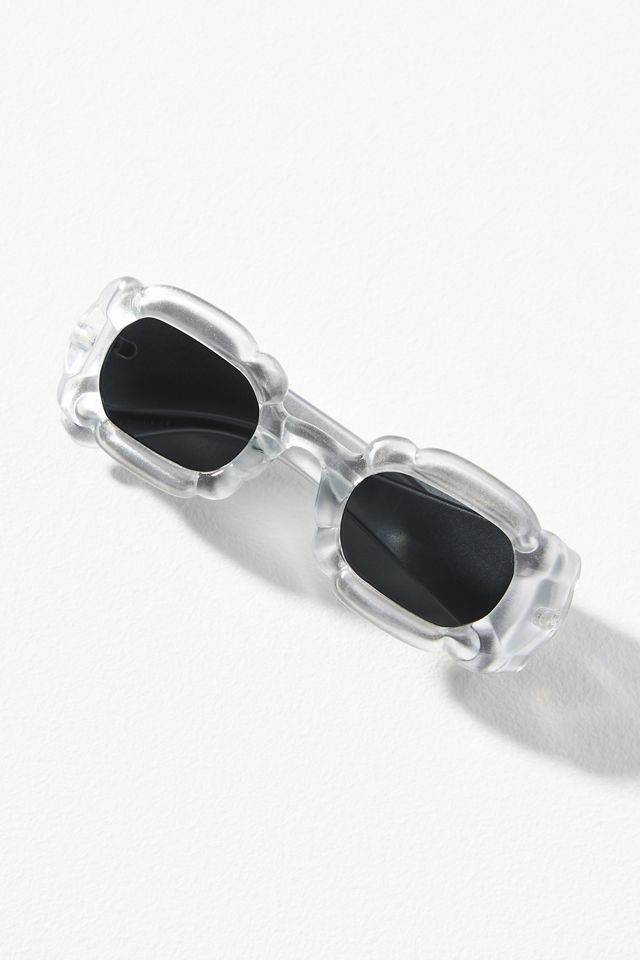 I-SEA Iridescent Captured Rectangle Sunglasses #1