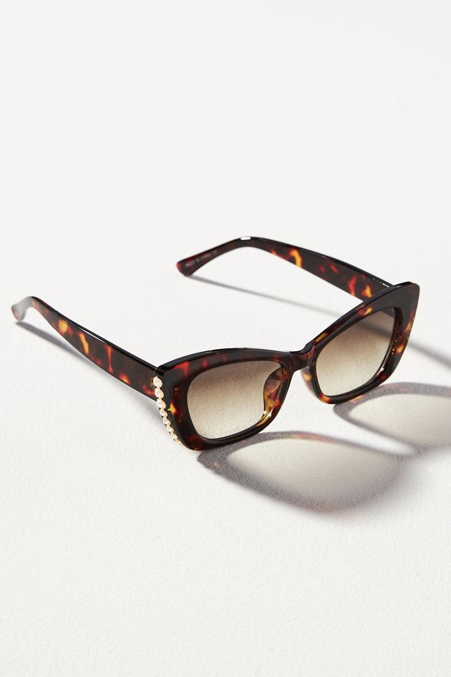Anthropologie I-SEA broker pearl cateye sunglasses I-SEA Broker Pearl Cat-Eye Sunglasses | Anthropologie main image 2