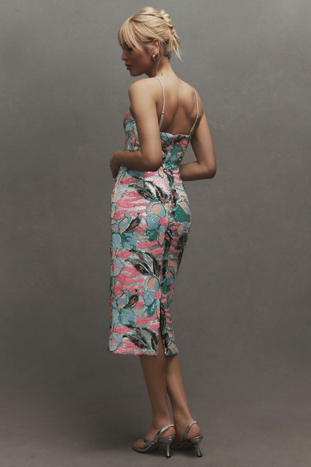 Dress The Population Aidan Halter Midi Dress #2