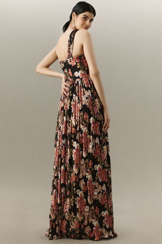 Dress The Population Idalia One-Shoulder Floral Maxi Dress #1