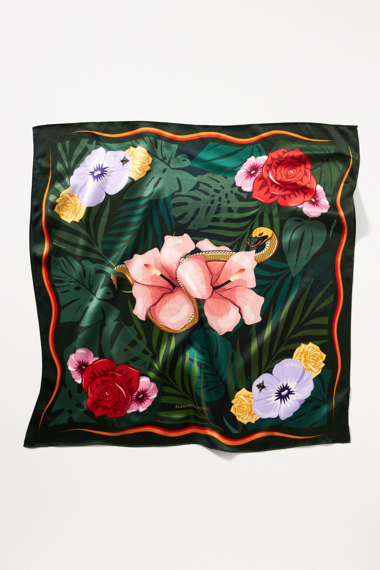 Elegancia Tropical Jungle Notte Scarf