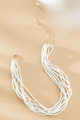 By Anthropologie Layered Pearl Necklace In White