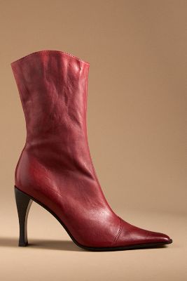 Shop Jeffrey Campbell Be Bold Heeled Boots In Red