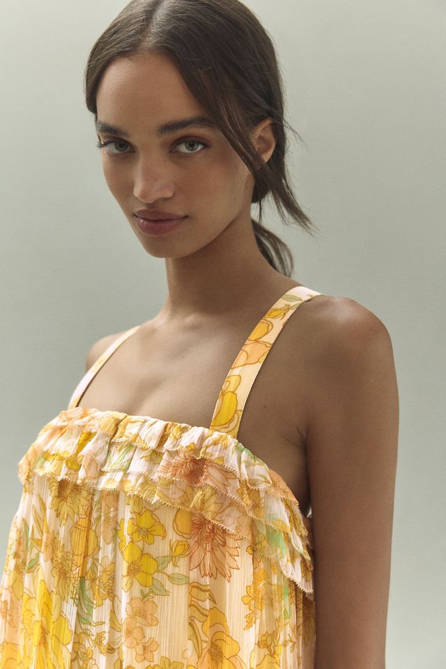 BHLDN Candace Sleeveless Printed Tiered Chiffon Maxi Dress #2