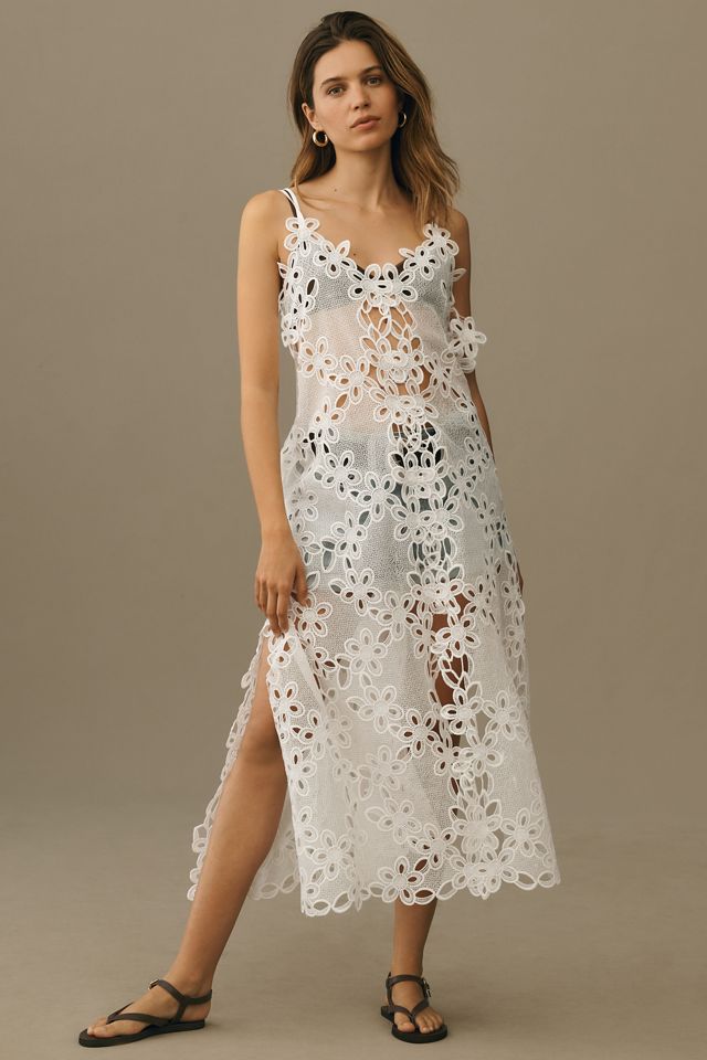 By Anthropologie Strappy Cutwork Tunic #4