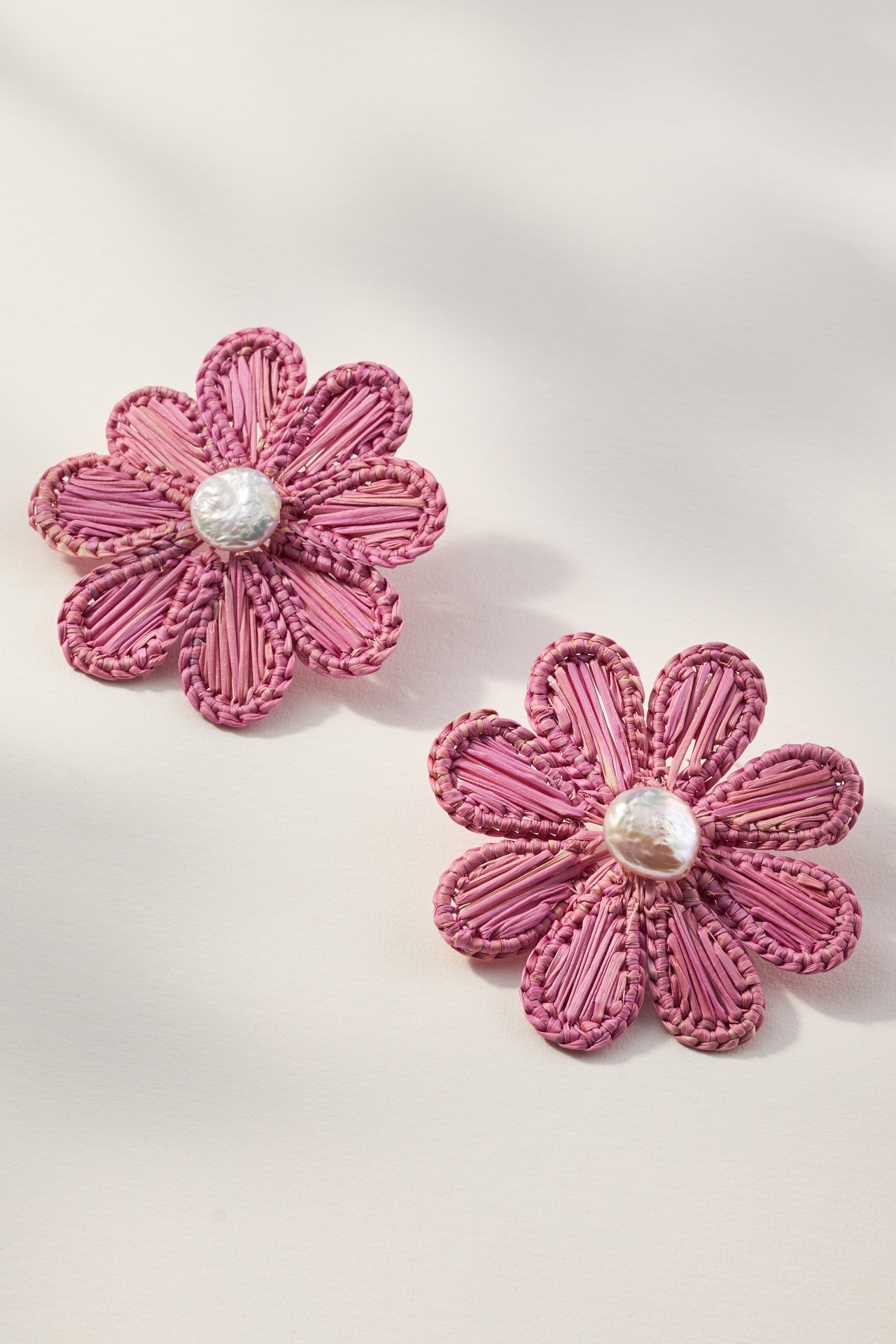 Neely Phelan Rattan Flower Earrings