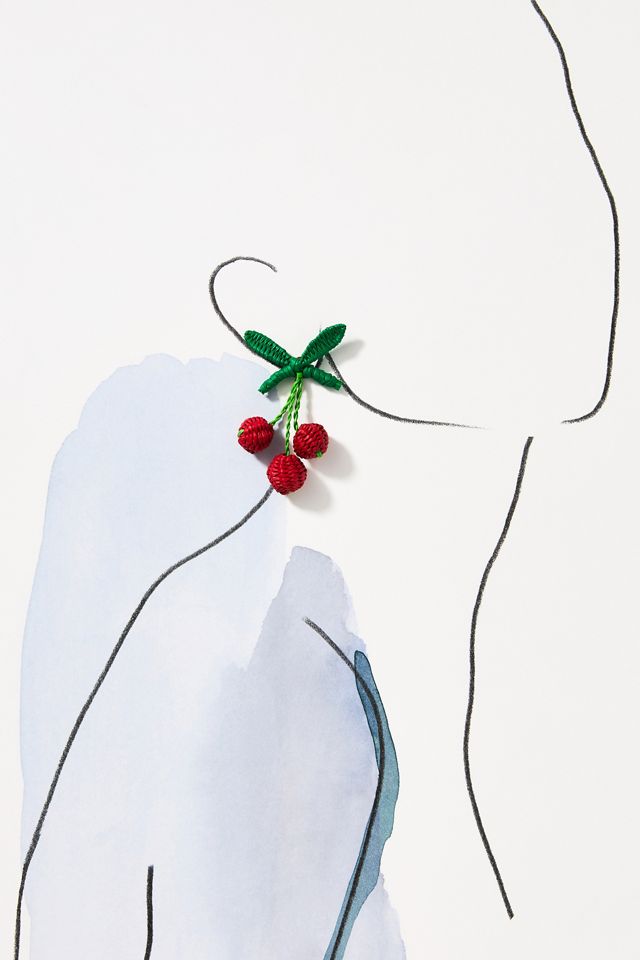 Neely Phelan Rattan Cherry Drop Earrings #2