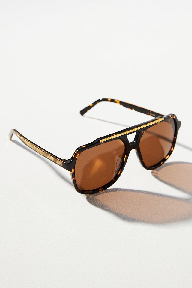 Transparent x Anthropologie Ryan Aviator Sunglasses #1