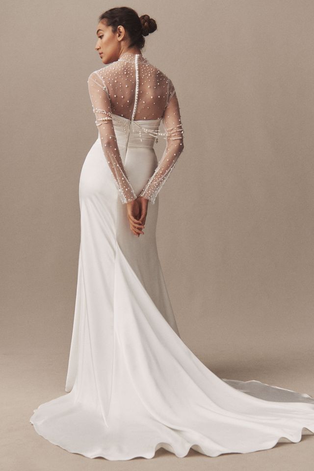 Watters Long-Sleeve Beaded Bodysuit #2