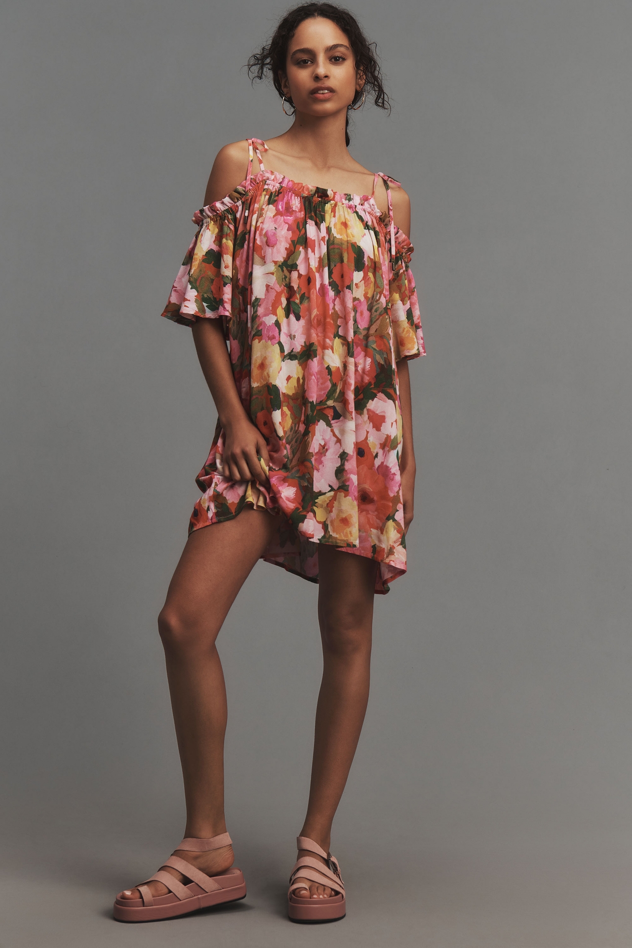 Conditions Apply Printed Tie-Strap Short Kaftan