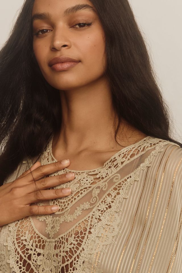 By Anthropologie Lace Shine Kaftan #3