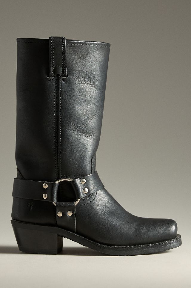 Frye harness boots black best sale