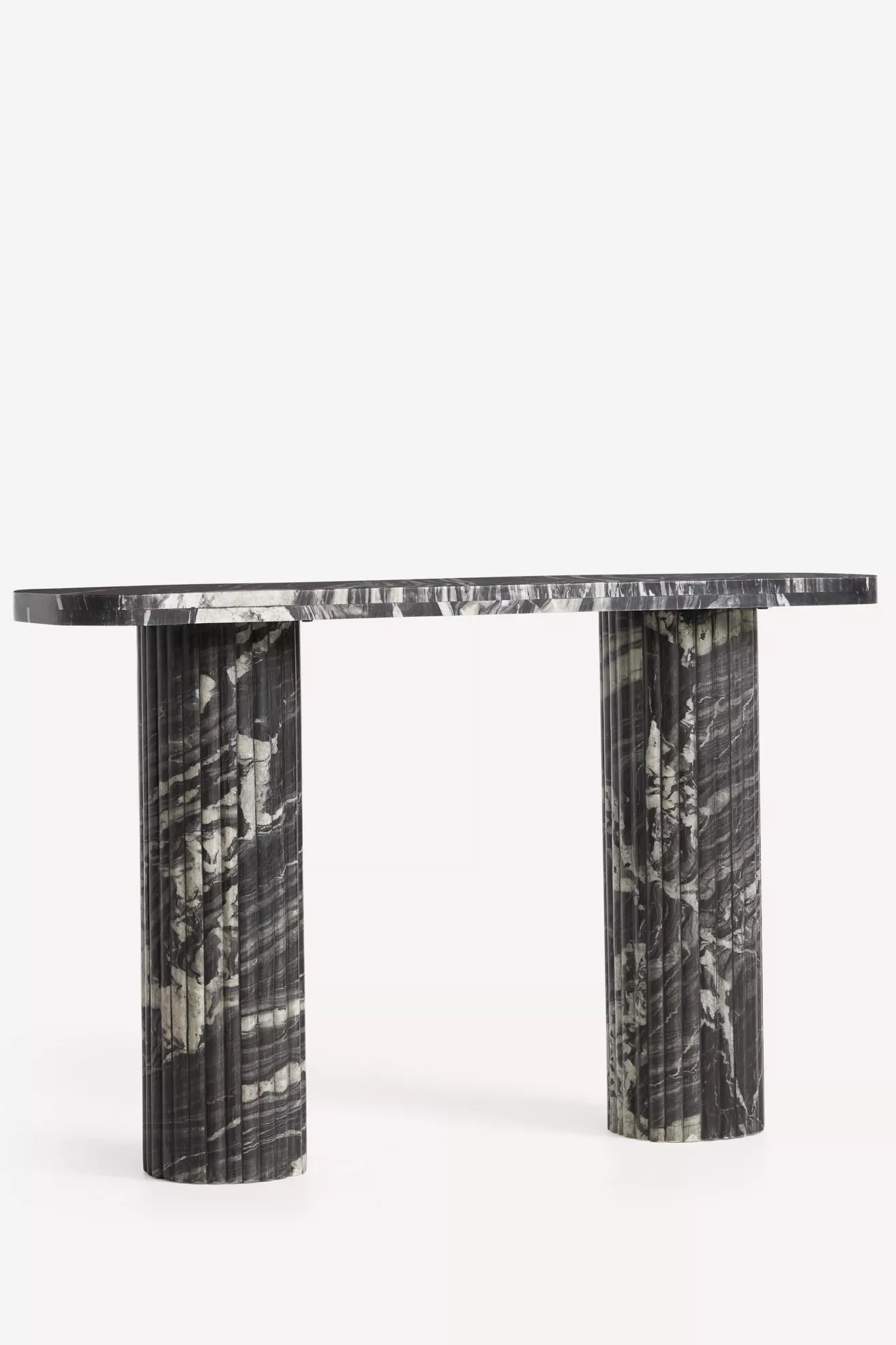 Kanta Rectangular 48"  Fluted Marble Console - thumbnail 9