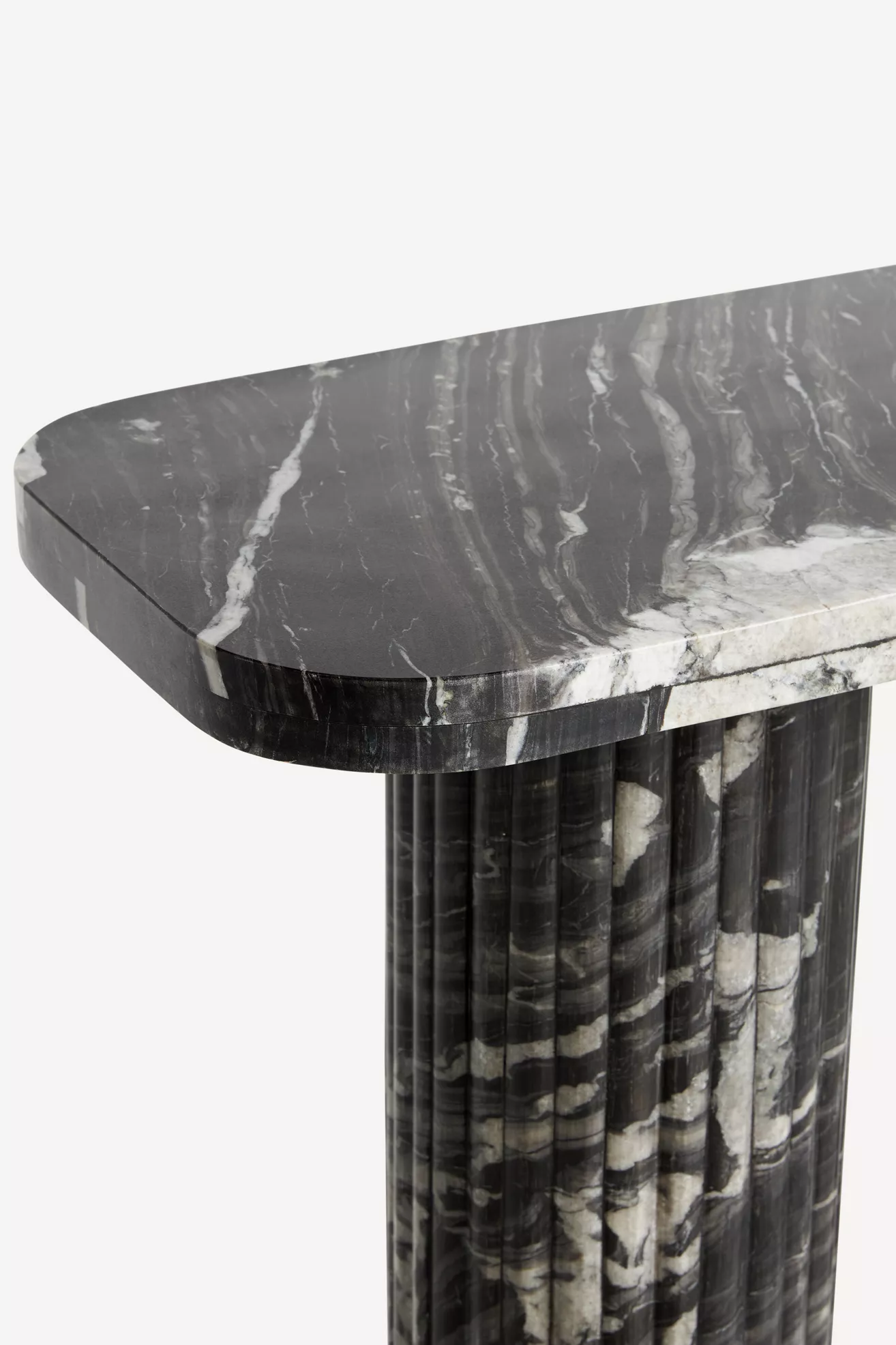 Kanta Rectangular 48"  Fluted Marble Console - thumbnail 10