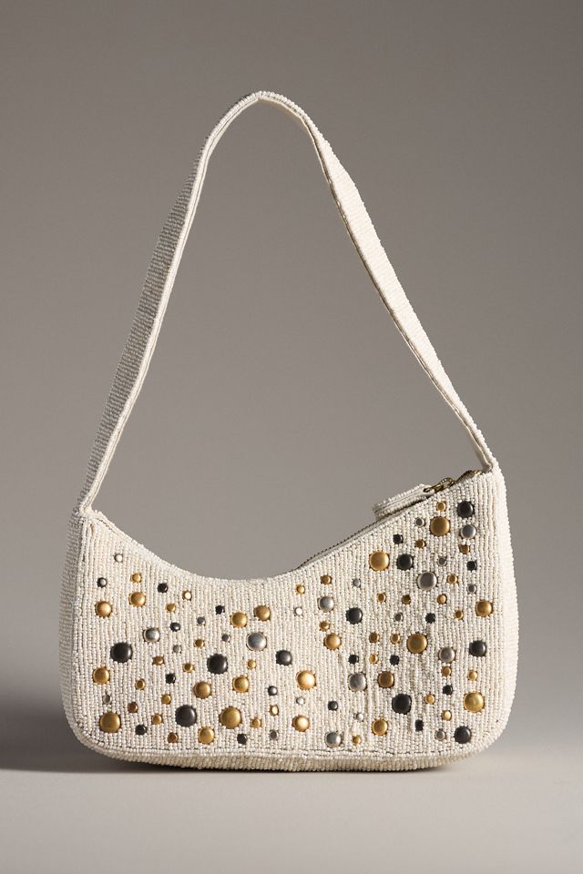 Asymmetric Beaded Shoulder Bag #1