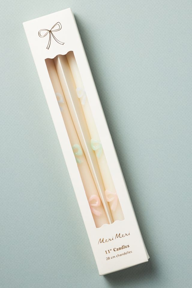 Meri Meri Bow Taper Candles, Set of 2 #1