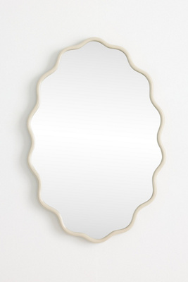 Anthropologie Coquille Metallic Oval Wall Mirror