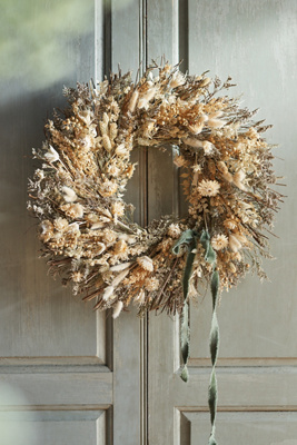 Terrain Dried White Florals Wreath
