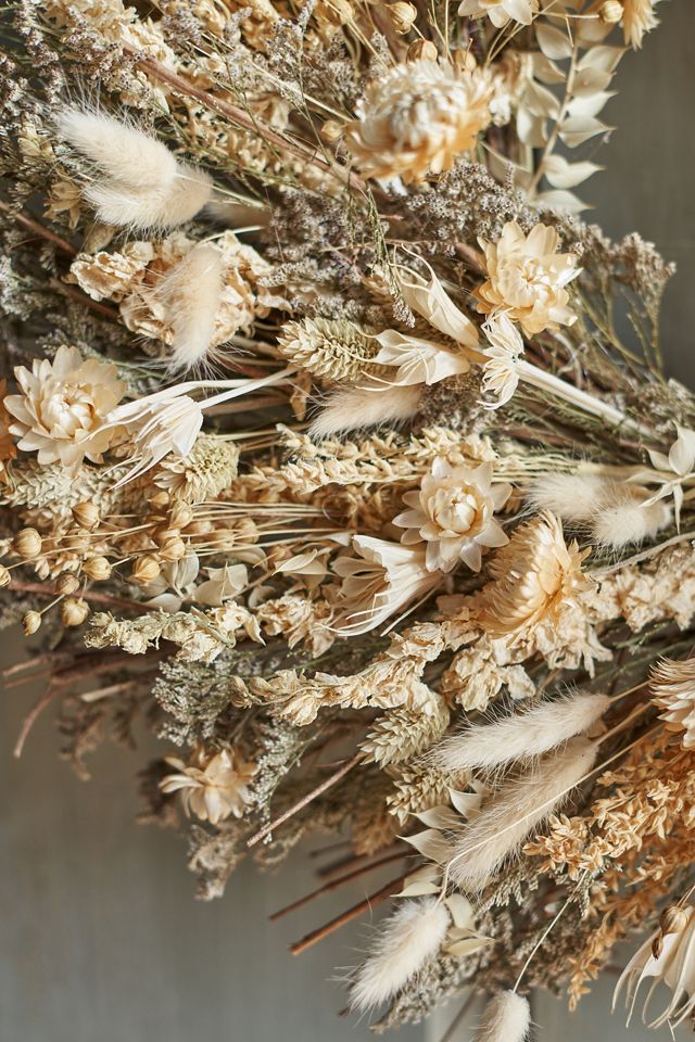 Dried White Florals Wreath #1