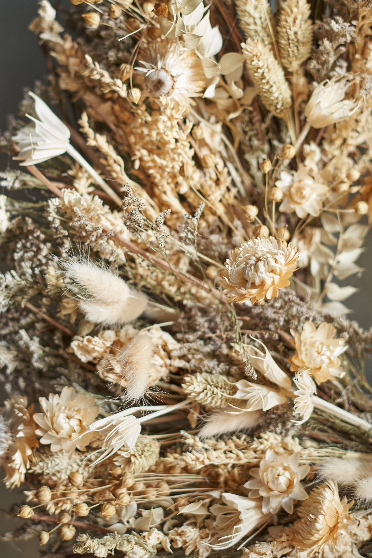 Dried White Florals Wreath