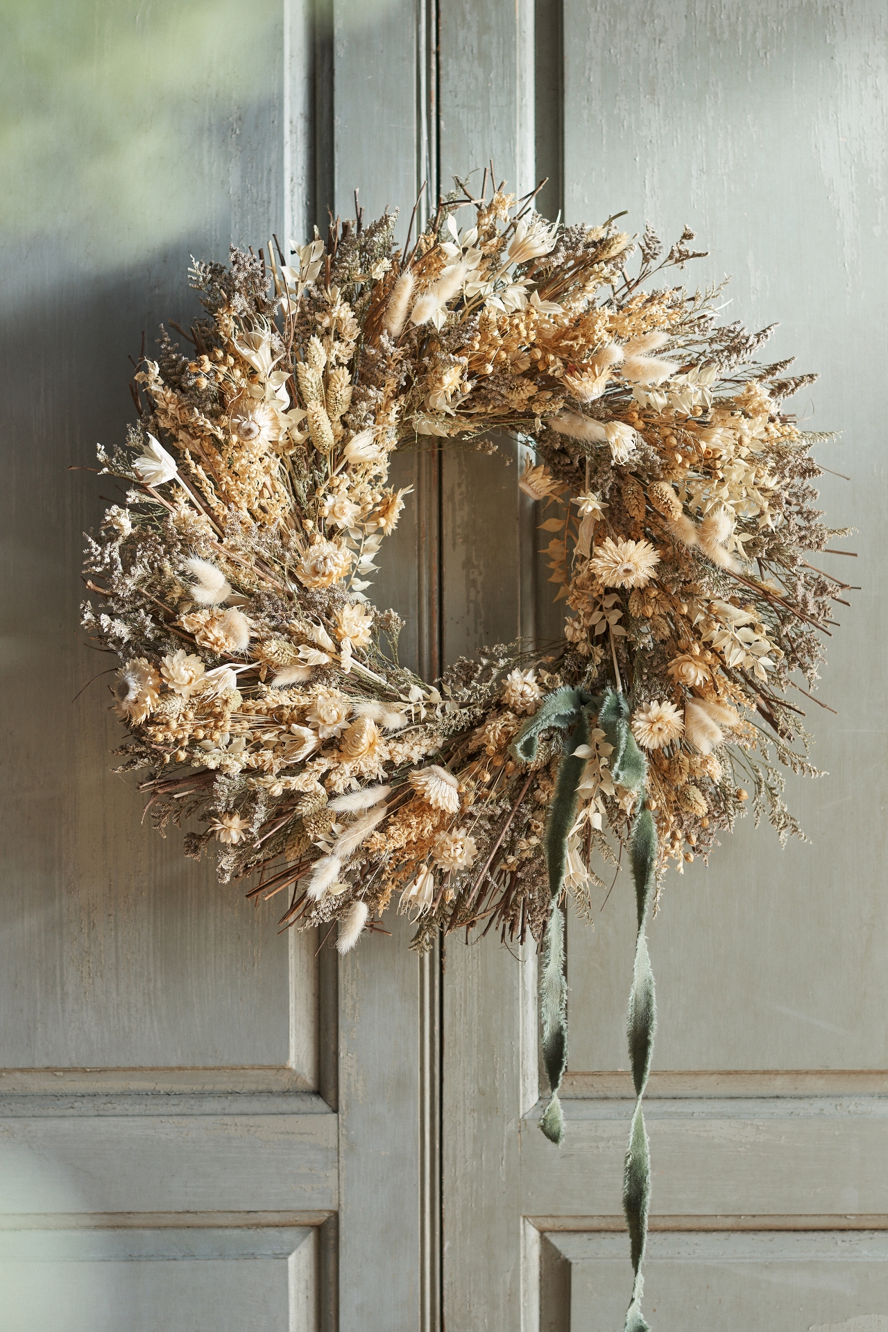 Dried White Florals Wreath