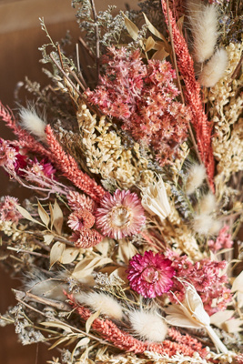 Dried Pink Florals Wreath - Thumbnail 2