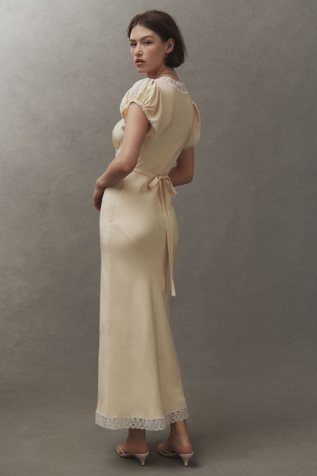 Reformation Clarisse Short-Sleeve Floral Silk Midi Dress #1