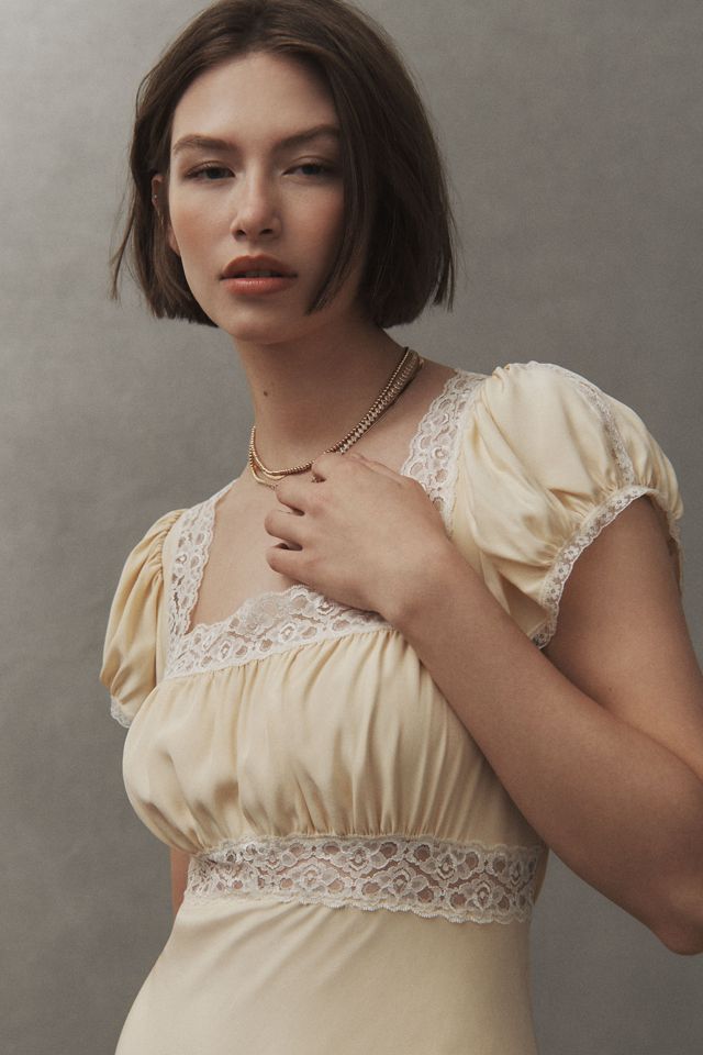 Reformation Clarisse Short-Sleeve Floral Silk Midi Dress #2