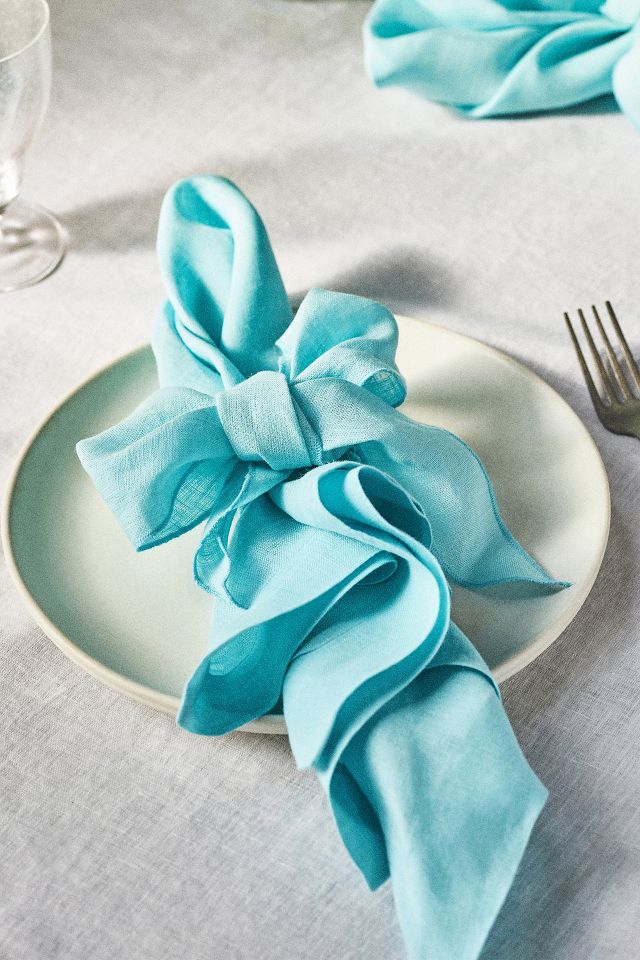 Joanna Buchanan Bow Linen Napkins, Set of 2 | AnthroLiving