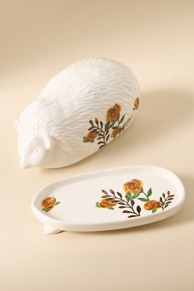Nathalie Lete Hedgehog Butter Dish Anthropologie UK