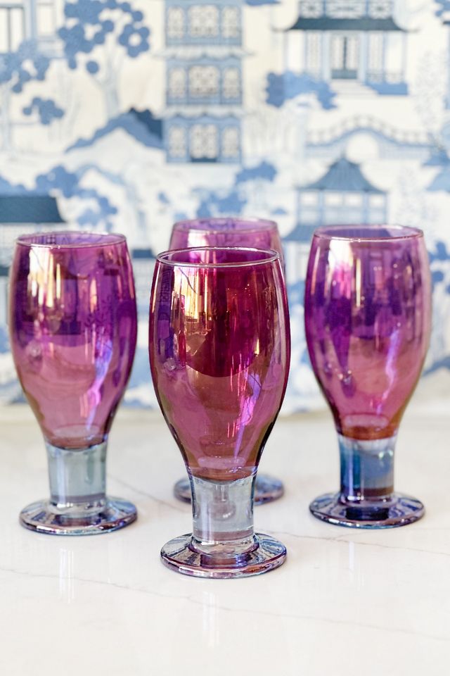 Old Flame Candle Co. Vintage 1960s Ombre Libbey Water Glasses | AnthroHome