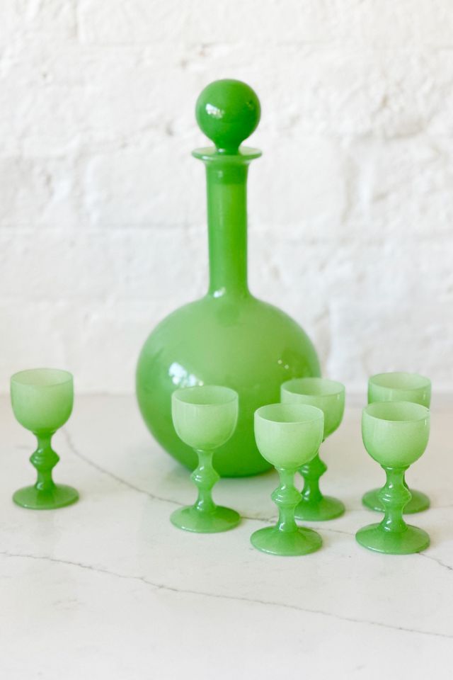 Old Flame Candle Co. Vintage 1940s Portieux Vallerysthal Decanter Set #4