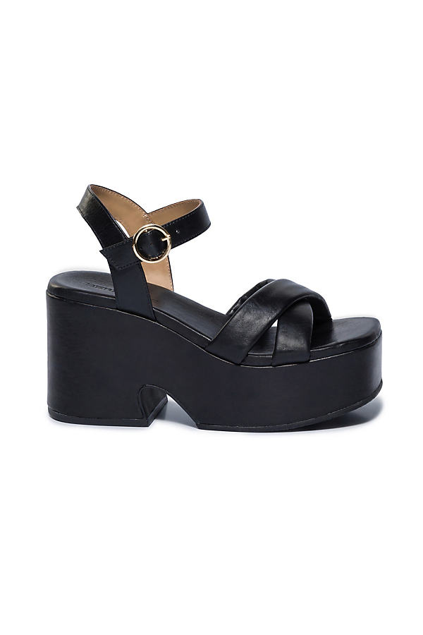 Shop Bernardo Weston Platform Sandals In Black
