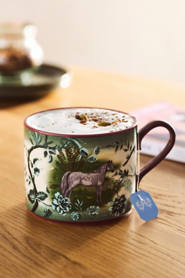 Portobello Stoneware Mug-Grey Horse