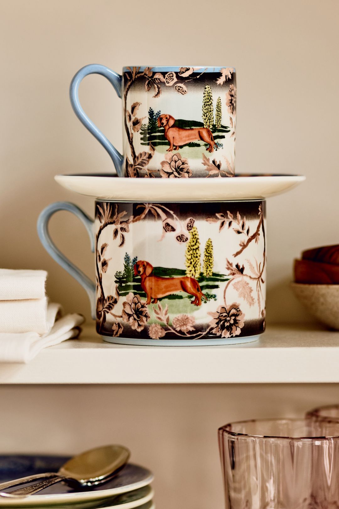 Portobello Stoneware Mug - Dachshund, One Size