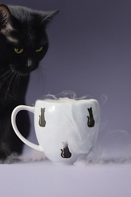 Anthropologie Vida Icon Mug: Halloween Edition In White
