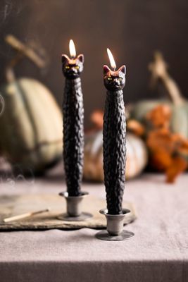 Cat Taper Candles, Set of 2