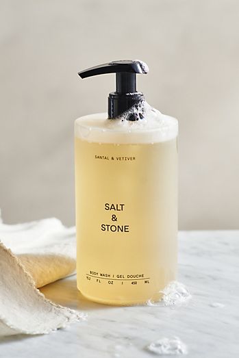 Salt + Stone Body Wash, Santal + Vetiver