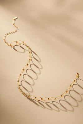 Shop By Anthropologie Weightless Link Choker Necklace In Gold