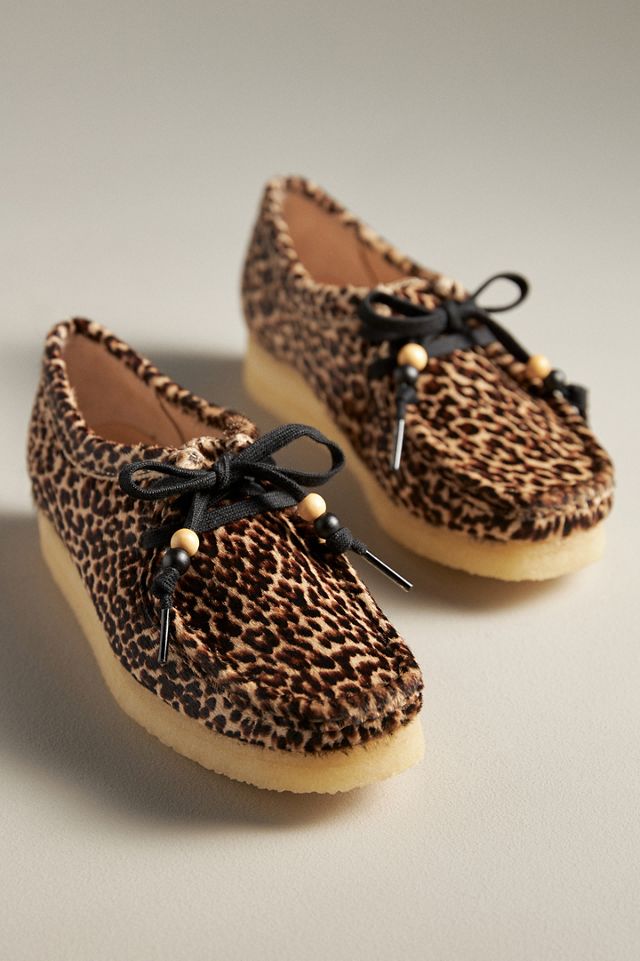 Clarks Wallabee Leopard Flats #1