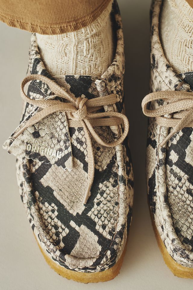 Clarks Wallabee Snake Flats | Anthropologie