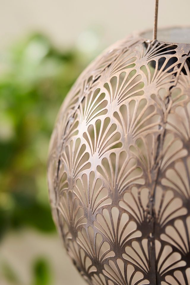 Perforated Fans Metal Solar Lantern #8