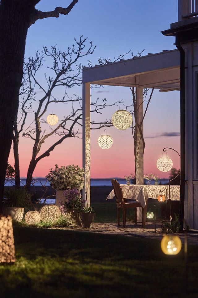 Perforated Botanicals Metal Solar Lantern #6