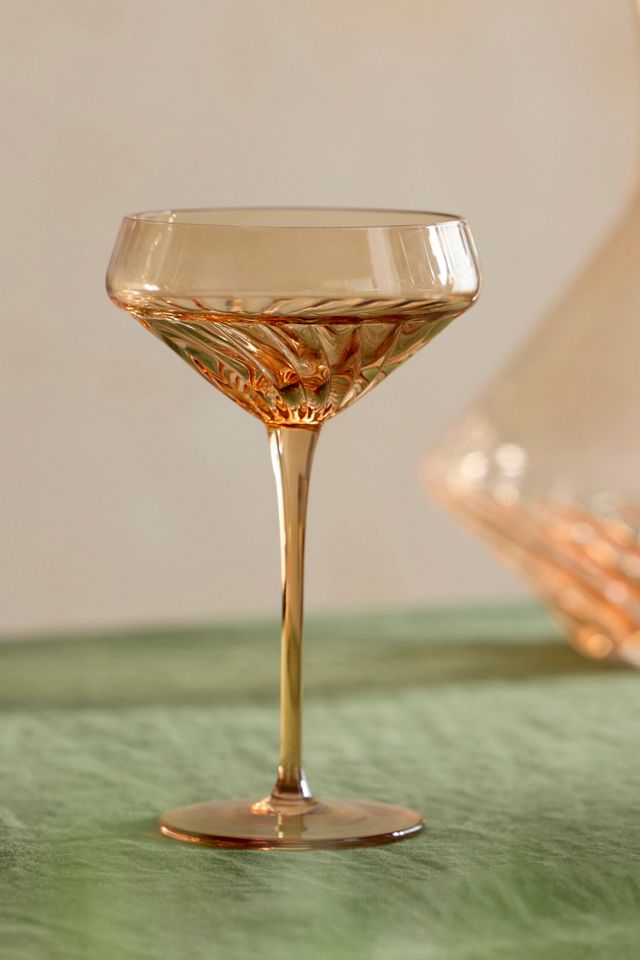 Amber Swirl Cocktail Glass | Terrain