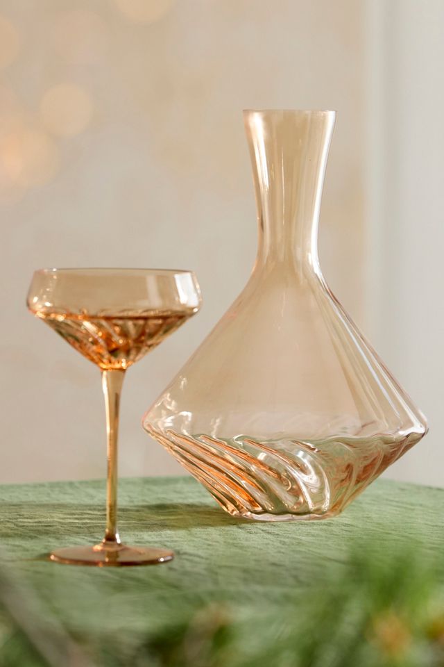 Amber Swirl Decanter #1