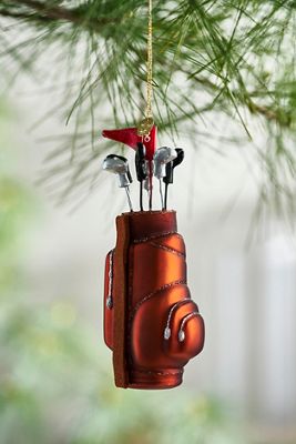 Golf Bag Glass Ornament
