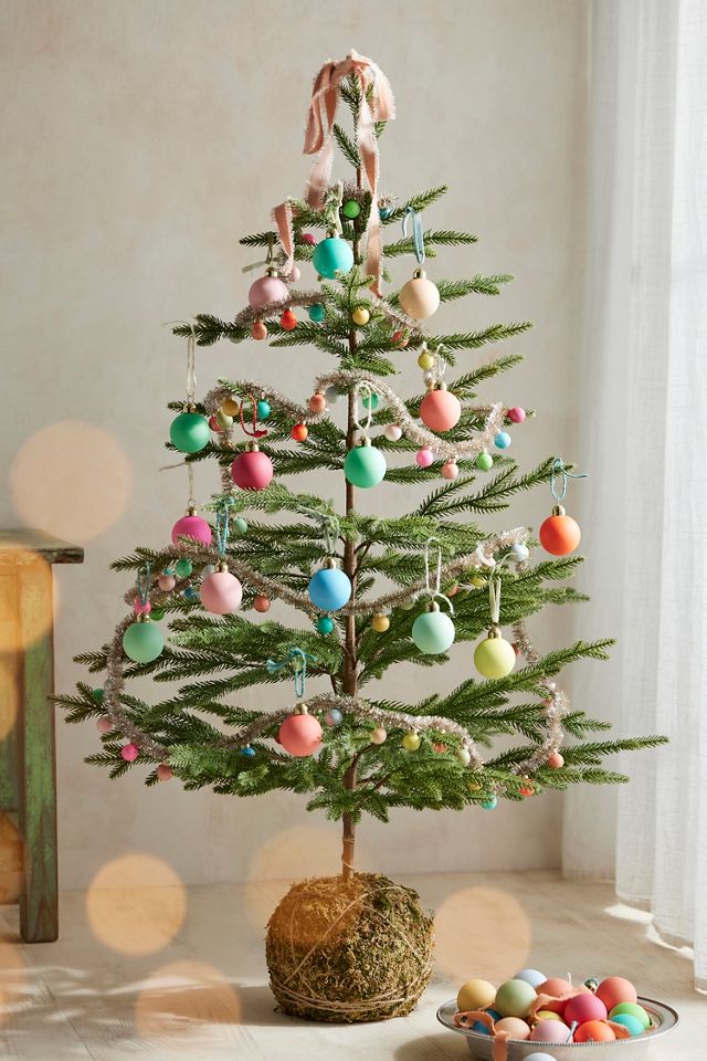 Moss Ball Mini Faux Fir Tree #2